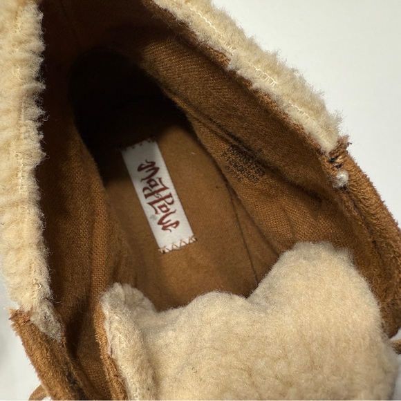 Mad Love Tan Lace Up Wedge Boots - Picture 5 of 7